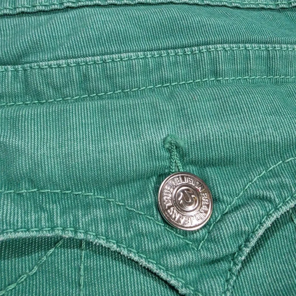 NWT True Religion Ricky Corduroy Cut Off Shorts Men 30 Green Stretch Lightweight